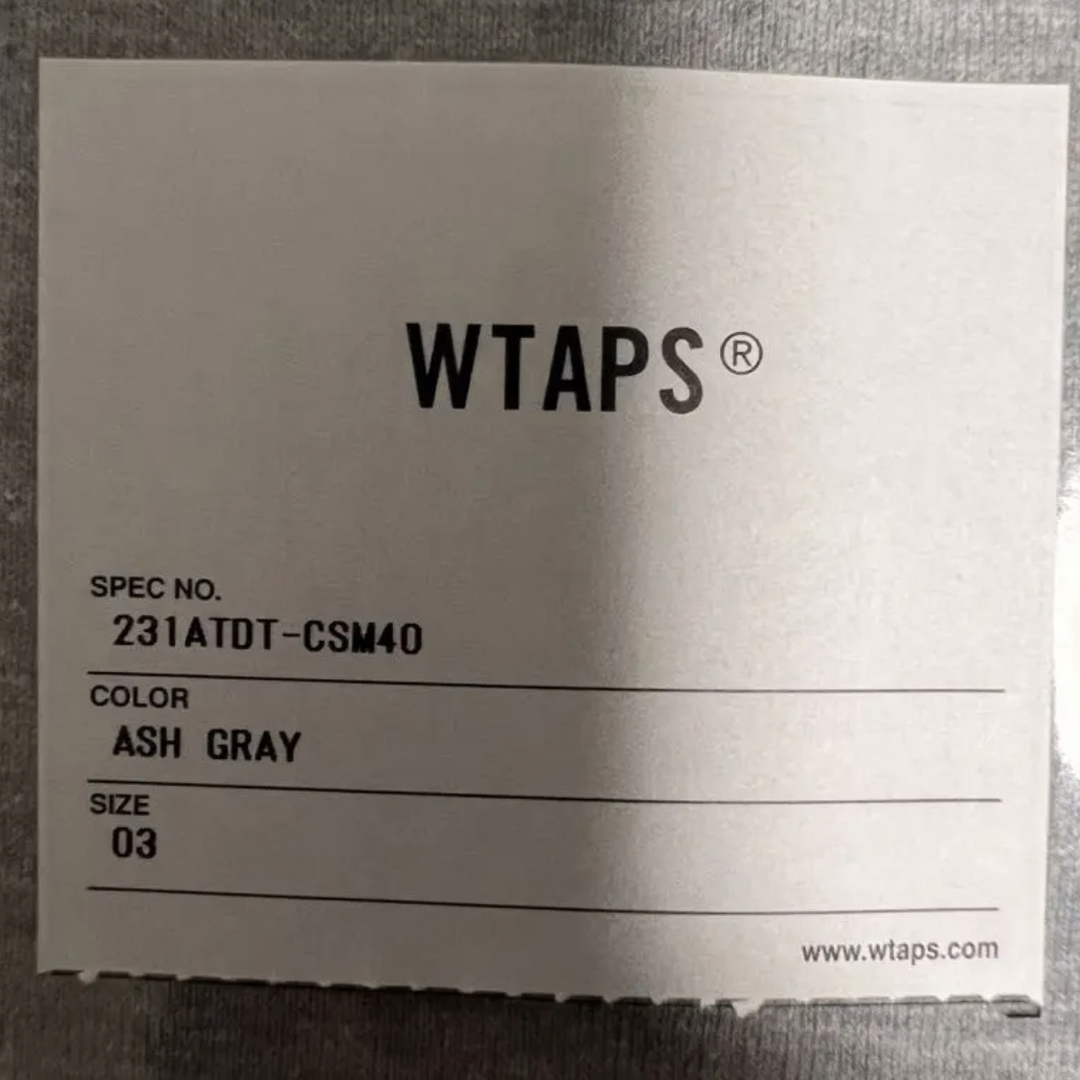 23SS WTAPS ALL / SS  ASH GRAY