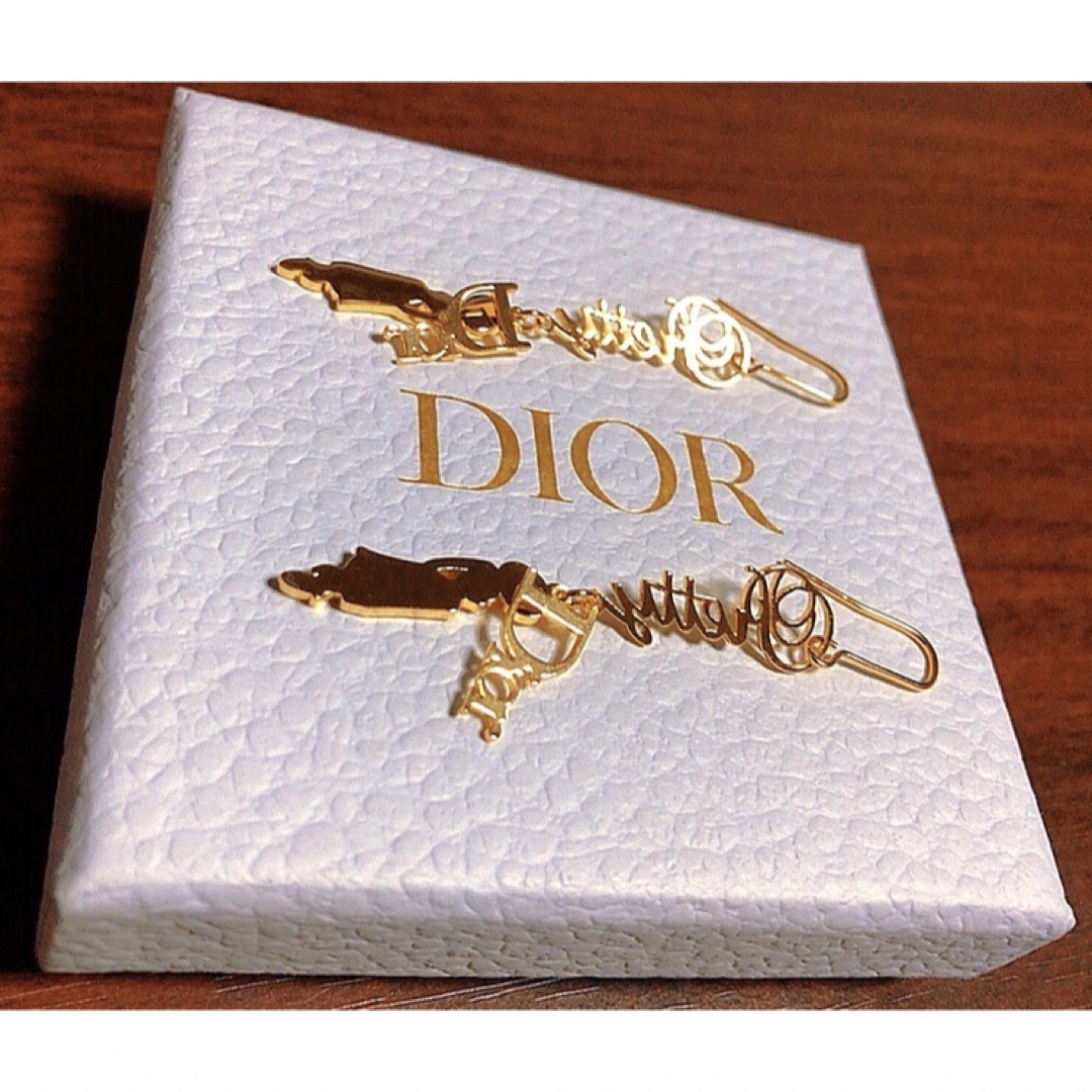 Dior ロゴ シンプル 人気 揺れる 可愛い ピアス フック gold