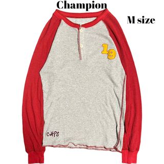 チャンピオン(Champion)の00’s ChampionラグランT ヘンリーネック サーマル アメカジ Y2K(Tシャツ/カットソー(七分/長袖))