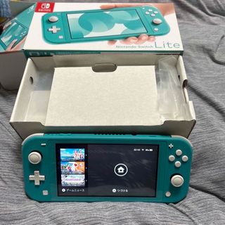 ニンテンドースイッチ(Nintendo Switch)のNintendo Switch  Lite ターコイズ　ケース付き！！(家庭用ゲーム機本体)