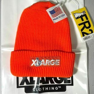 XLARGE × FR2 コラボ ニット帽 ビーニー オレンジ 新品