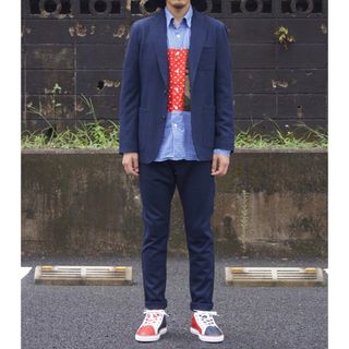 SOPHNET. 14AW Sliver Wool Set Up-Navy/S