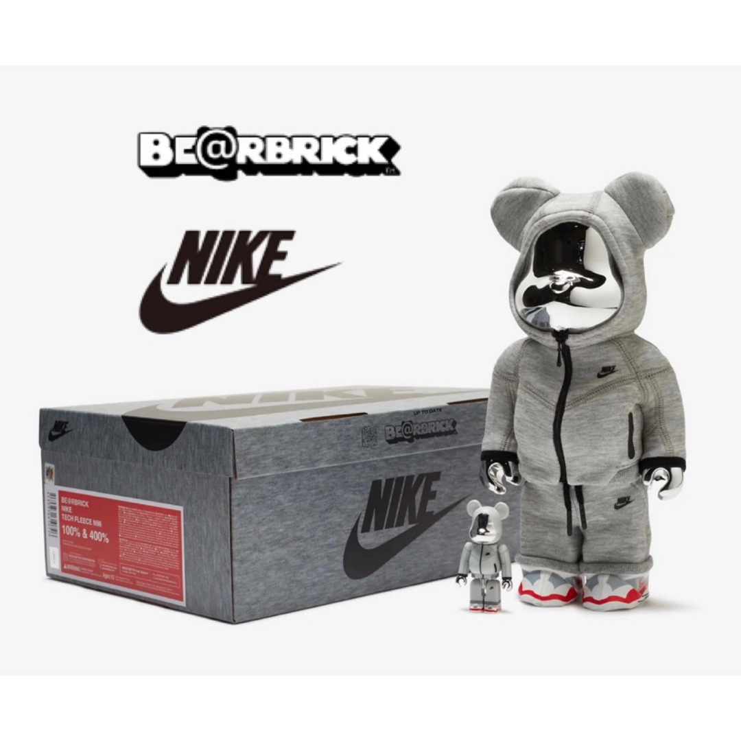 MEDICOM TOY(メディコムトイ)のBE@RBRICK NIKE TECH FLEECE N98 100％&400％ エンタメ/ホビーのフィギュア(その他)の商品写真