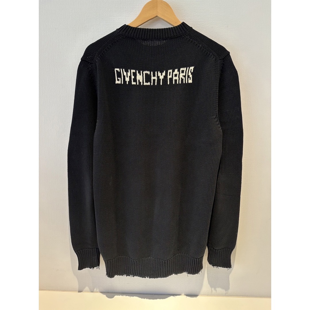 GIVENCHY(ジバンシィ)の美品❗️GIVENCHY Mサイズ ダメージ加工 4Gロゴ ネックニットセーター メンズのトップス(ニット/セーター)の商品写真