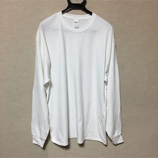 ギルタン(GILDAN)の新品 GILDAN ギルダン 長袖ロンT ホワイト 白 XL(Tシャツ/カットソー(七分/長袖))