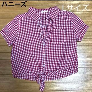 ハニーズ(HONEYS)のハニーズ　チェックブラウス　Lサイズ(シャツ/ブラウス(半袖/袖なし))