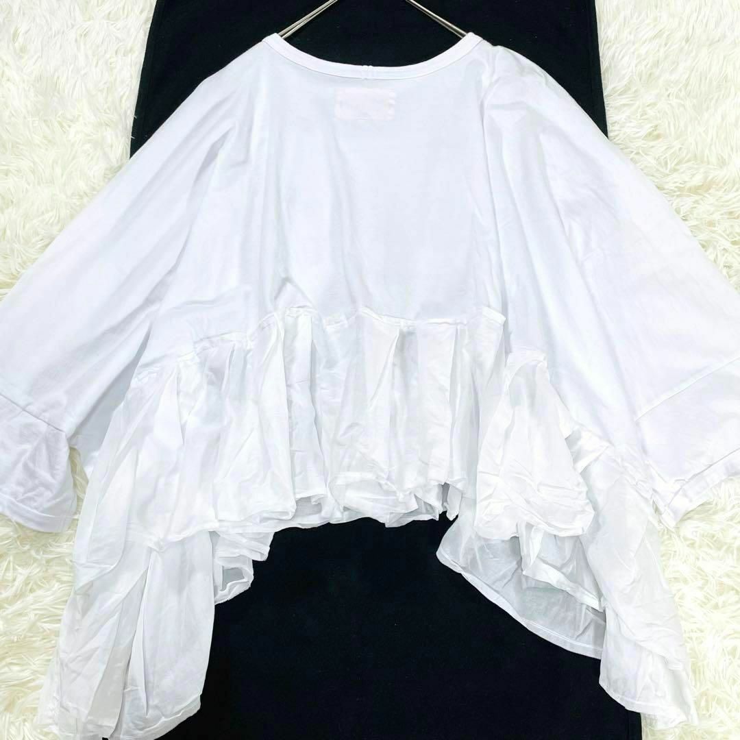 美品ヴィヴィアンウエストウッド大きいサイズ天使ビック切替tシャツオーブ刺繍38