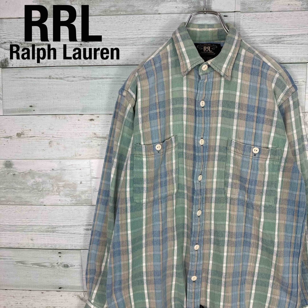 RRL - RRL ダブルアールエル 赤三ツ星 初期タグ チェック柄 長袖