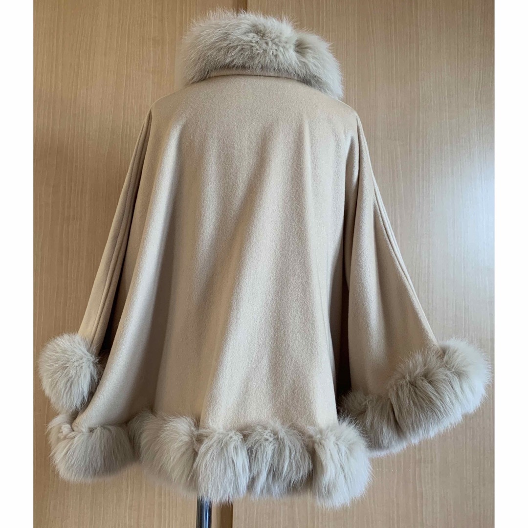 本日限定価格‼️【新品】SAGA FURS  カシミア100%ファーケープマント