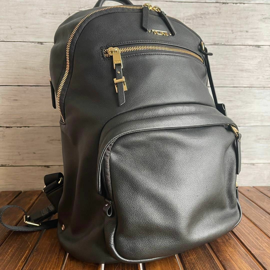 TUMI - トゥミ TUMI HAGEN BACKPACK リュック オールレザー 本革 黒の