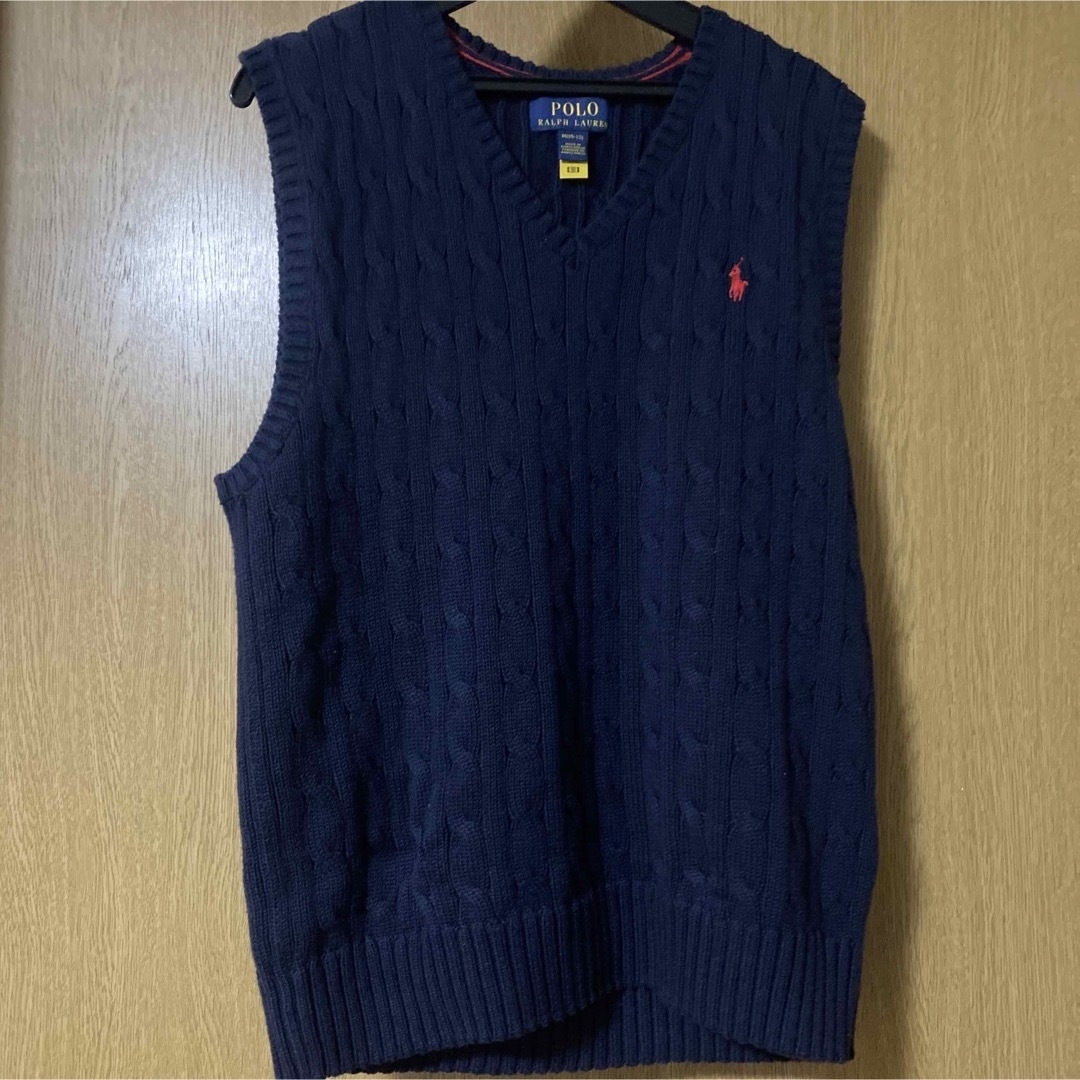 POLO（RALPH LAUREN）(ポロ)の【美品】POLOポロベスト(キッズ) キッズ/ベビー/マタニティのキッズ服女の子用(90cm~)(ニット)の商品写真