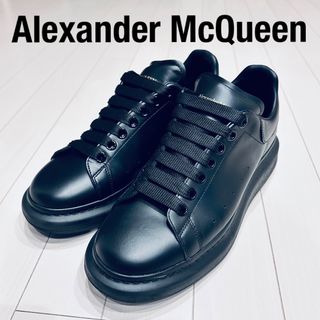 【新品未使用】 ALEXANDER McQUEEN アレキサンダー マックイーン OVERSIZED SNEAKER オーバーサイズドスニーカー シューズ レザー 553680WHGP5 【42H（約28.5cm）/BLACK/WHITE】