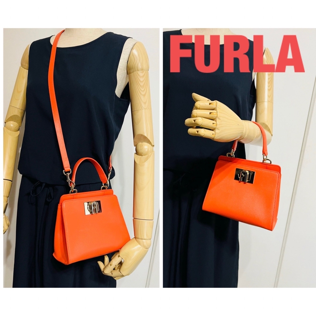 未使用】《FURLAフルラ》2way ハンドバッグ ショルダーバッグ-