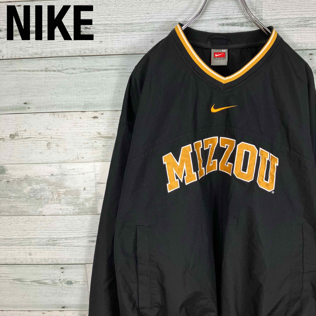NIKE - ナイキ メンズL相当 リブライン 刺繍センターロゴプルオーバー