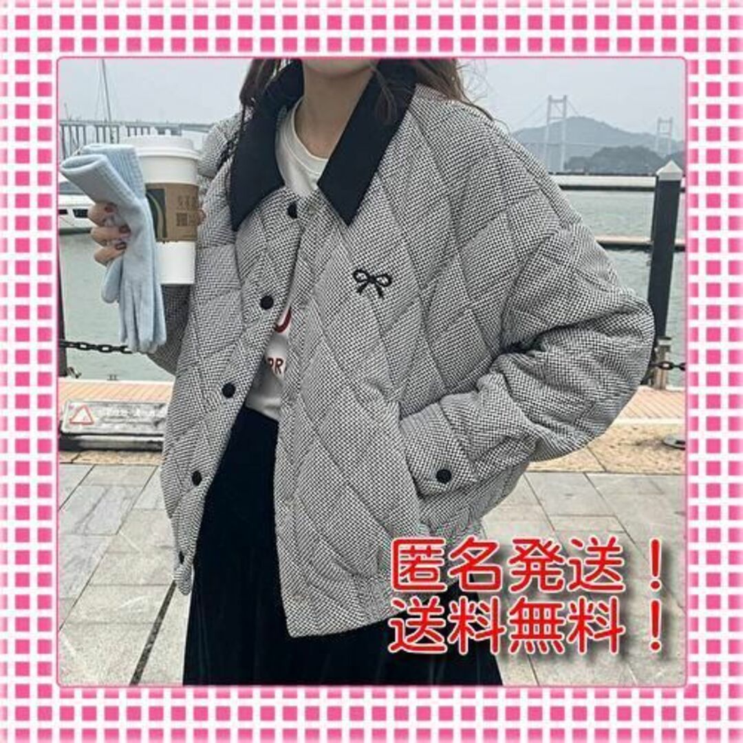チェックキルティングジャケット 中綿ジャケット 冬服 アウター ... キルティングジャケット チェック 中綿ジャケット 冬服 アウター レディース