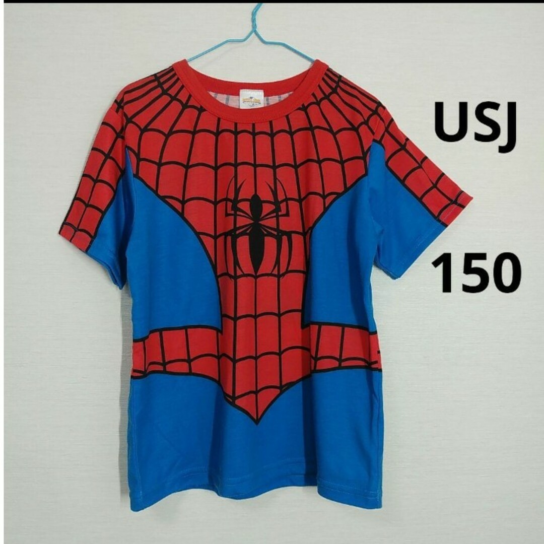 usj　ユニバ　スパイダーマン　キッズ　半袖　Tシャツ　150　なりきり キッズ/ベビー/マタニティのキッズ服男の子用(90cm~)(Tシャツ/カットソー)の商品写真