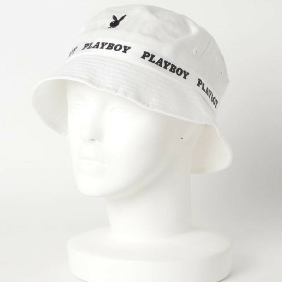 PLAYBOY(プレイボーイ)の❤️ほぼ新品❤️プレイボーイ 帽子 ホワイト レディースの帽子(その他)の商品写真