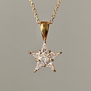 K18 YG カイトカット スター ダイヤ ペンダントトップ 0.29ct(チャーム)