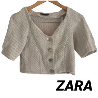 ザラ(ZARA)の試着のみ！ZARA 半袖　クロップド丈ジャケット(テーラードジャケット)