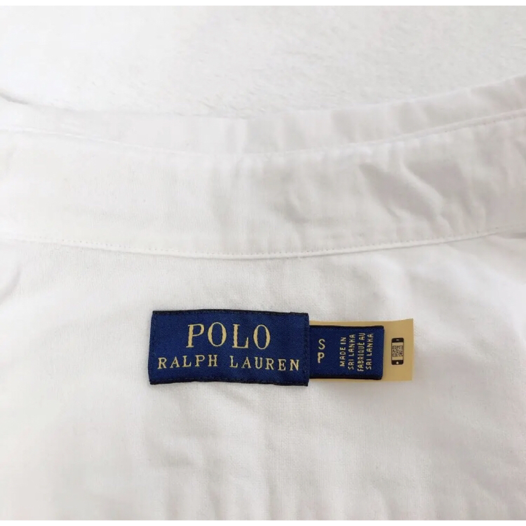 POLO RALPH LAUREN(ポロラルフローレン)のRALPH LAUREN ラルフローレン　前結び　コットン　シャツ　S ホワイト レディースのトップス(シャツ/ブラウス(半袖/袖なし))の商品写真