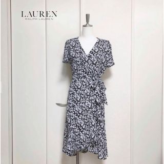 ポロラルフローレン(POLO RALPH LAUREN)の新品　RALPH LAUREN ラルフローレン　ラップ　フローラル　　ドレス(ひざ丈ワンピース)