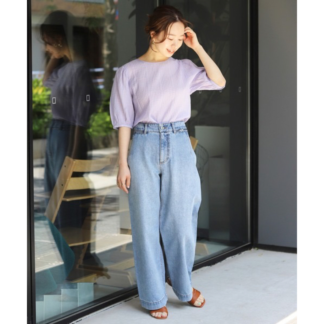 SLOBE IENA - ほぼ新品 SLOBE IENA ウォッシャブルワッシャーブラウス ...