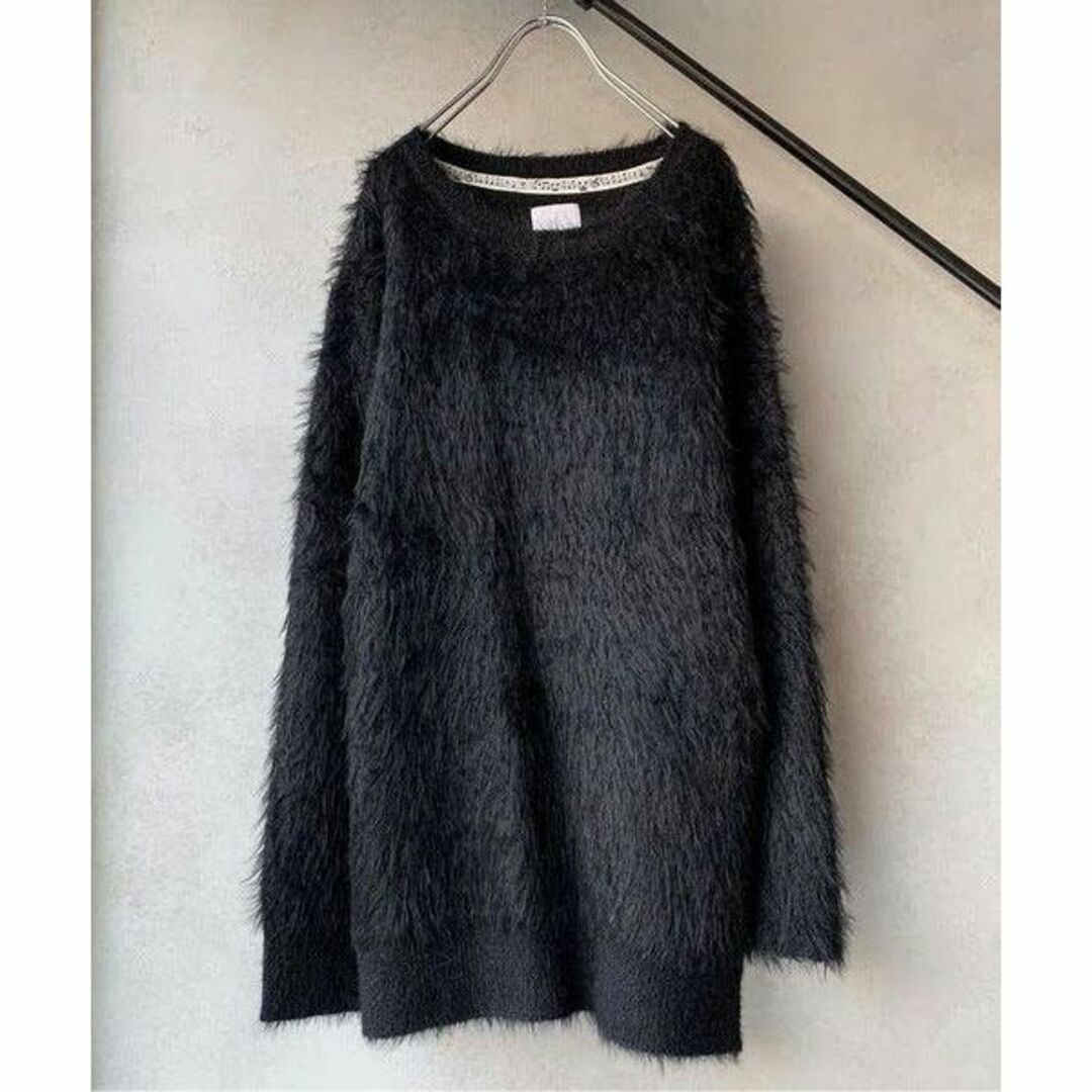 ナンバーナイン ファー フェザーヤーン ニット 黒 ブラック 肉厚