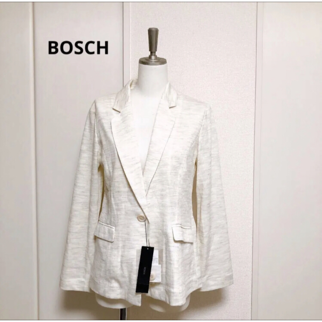 新品 BOSCH ボッシュ 薄手 テーラード ジャケット リネン レーヨン 38