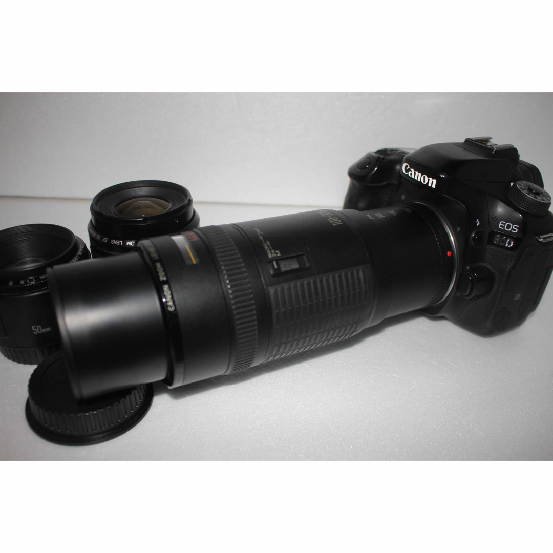 キャノン Canon EOS 80D標準&望遠&単焦点トリプルレンズセット ...