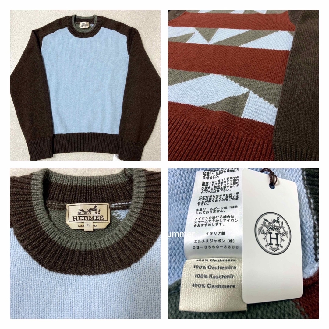 新品未使用 エルメス HERMES カシミヤ100%ニット セーター-