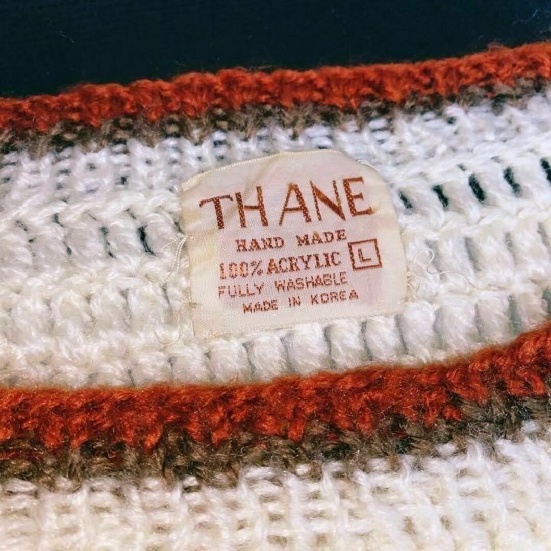 70s/vintage sweater/クロシェ編み/L/THANE-
