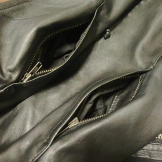 moussy - 50超美品 マウジー 2 レザージャケット 本革 羊 ラム 黒