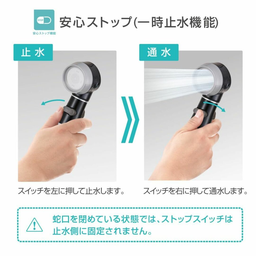 アラミック ペット用 シャワーヘッド プロ 水はね防止 水流調整 止水ボタン 節 3