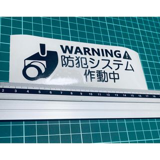 warning！防犯システム作動中ステッカー（色変更可能）(その他)