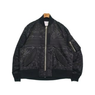 sacai サカイ ミリタリーブルゾン 3(L位) 黒(総柄) 【古着】【中古】