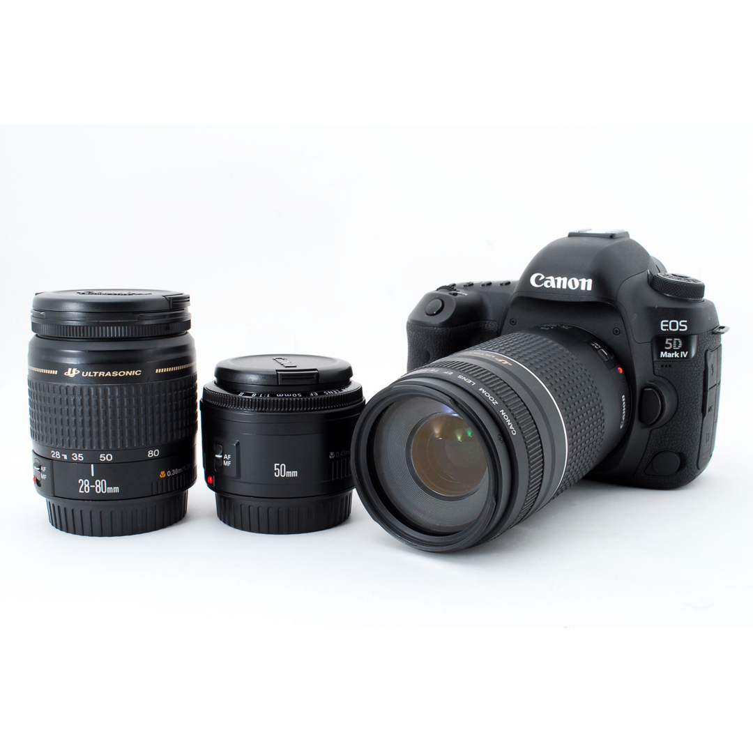 Canon - キャノン Canon EOS 5D Mark IV標準&望遠&単焦点レンズセット
