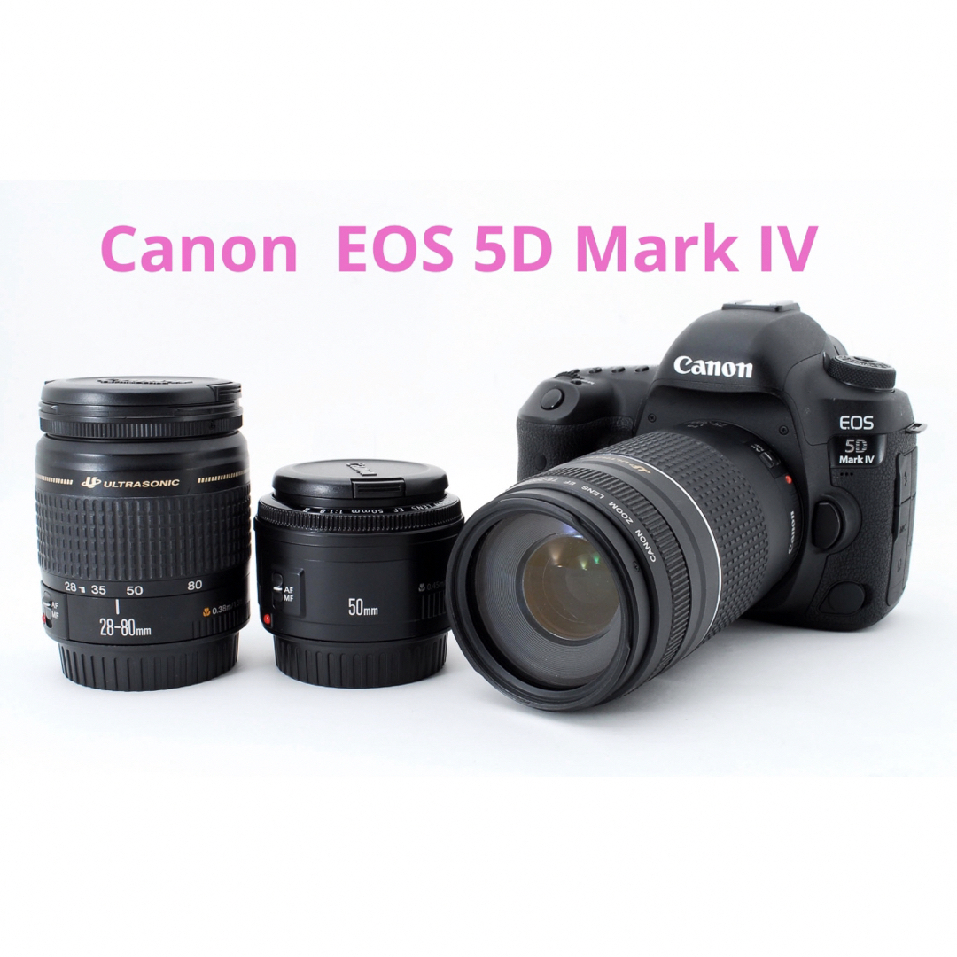キャノン Canon EOS 5D Mark IV標準&望遠&単焦点レンズセットスマホ/家電/カメラ