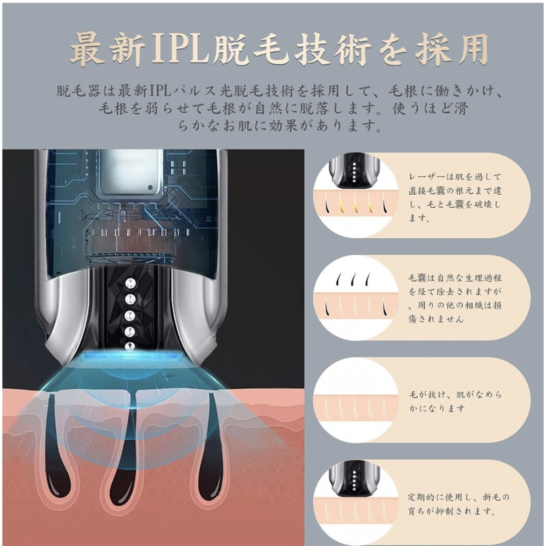 美容器 レーザー ムダ毛のケア メンズ IPL 美容器 レディース 家庭用美容器 1