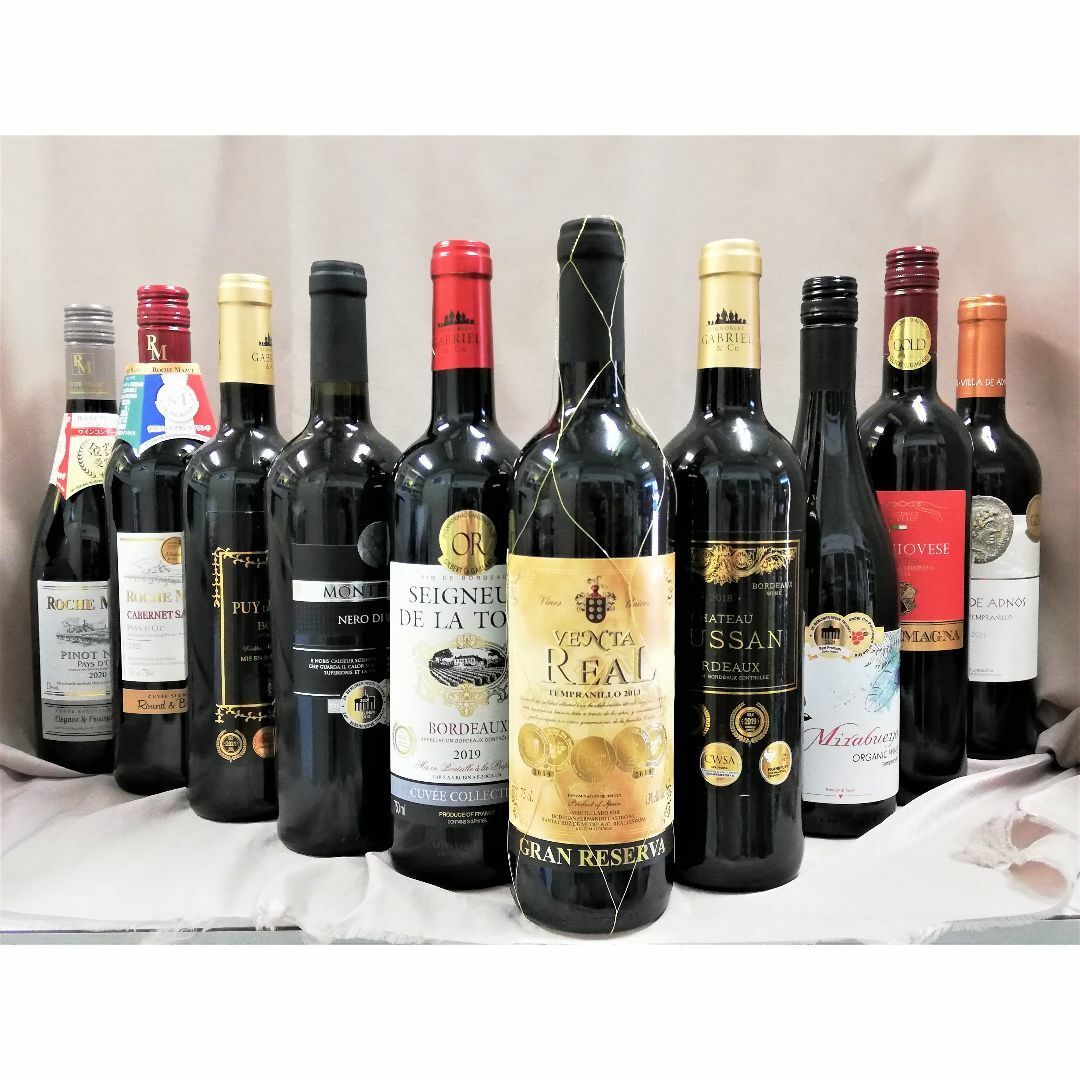 すべて金賞　グランレゼルバ2013　ボルドー金賞含む　赤10本 食品/飲料/酒の酒(ワイン)の商品写真