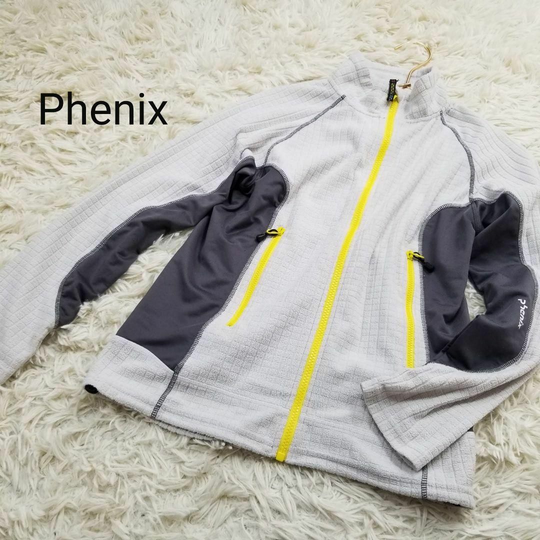 PhenixフリースフルジップライトジャケットS薄灰色アウトドア スキー スノボ