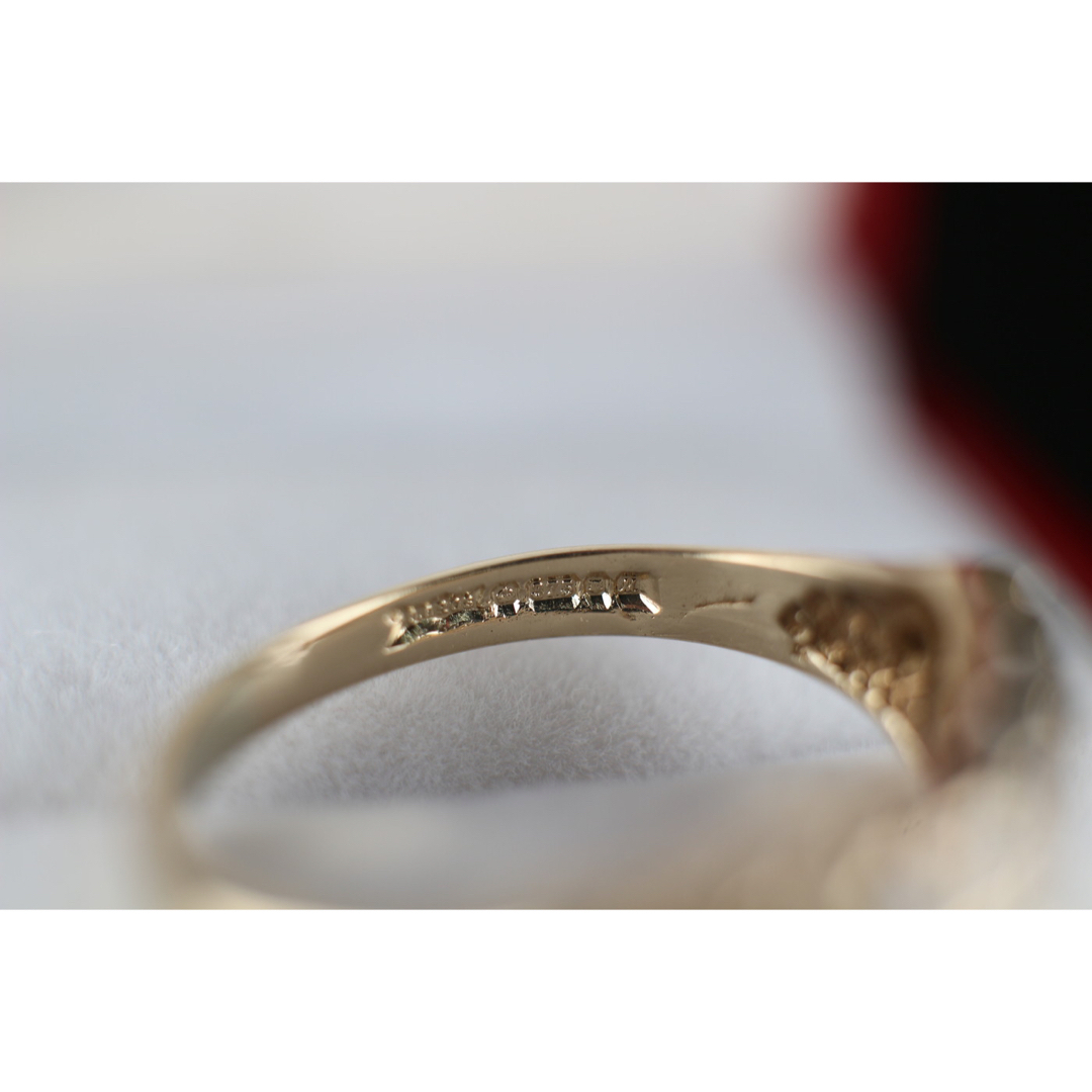 絶品 英国 ビンテージ レディース ゴールド 指輪 ジルコニア 375 J132 レディースのアクセサリー(リング(指輪))の商品写真