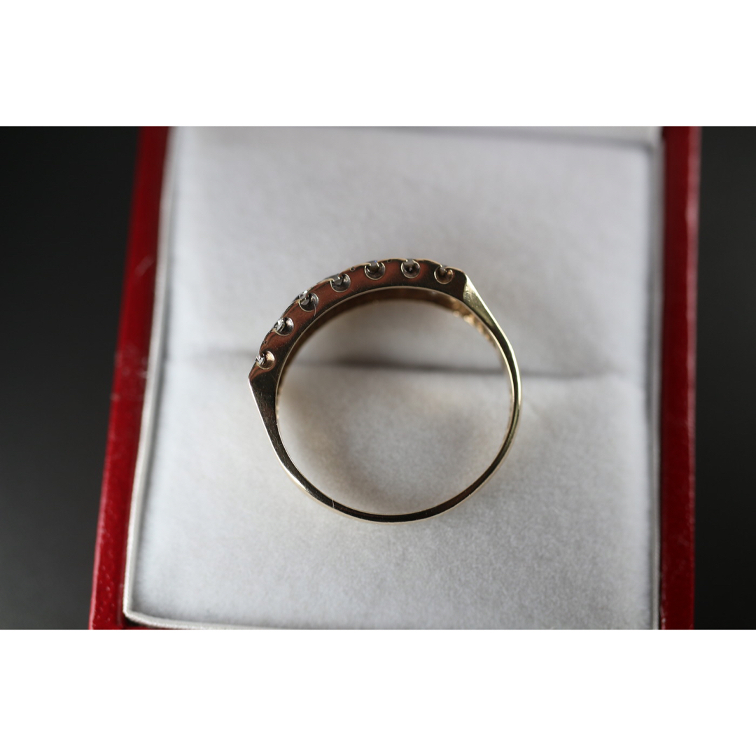 絶品 英国 ビンテージ レディース ゴールド 指輪 ジルコニア 375 J132 レディースのアクセサリー(リング(指輪))の商品写真