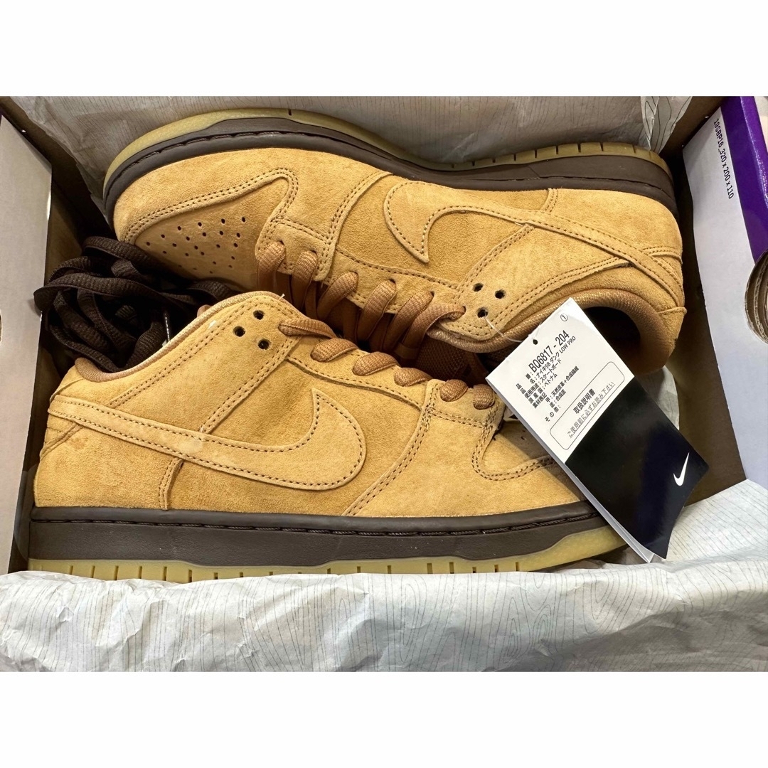 2020 NIKE SB DUNK LOW PRO WHEAT US8 新品靴/シューズ