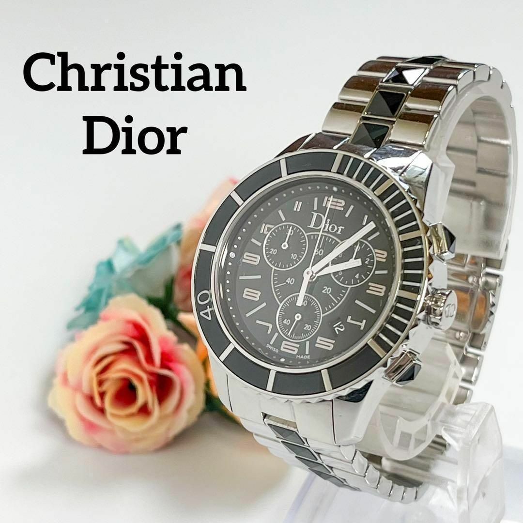 【美品】i09 Christian Dior クロノグラフ CD114317
