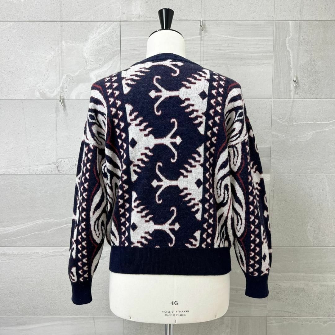 90s Modigliani クルーネック 長袖 ウール ニット セーター M-