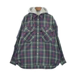 DAIWA PIER39 カジュアルシャツ S 緑x赤x紫等(チェック) 【古着】【中古】(シャツ)