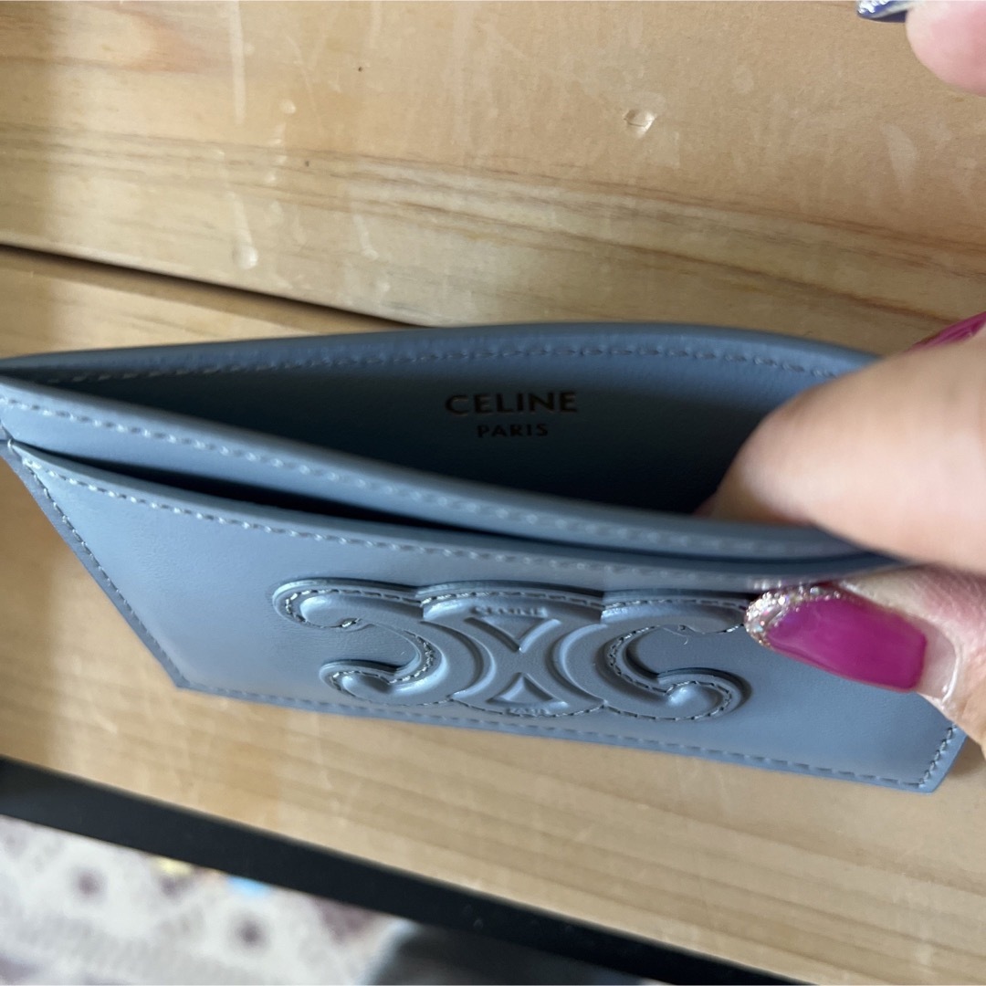 美品❣️》CELINE:トリオンフ カーフスキン カードホルダー