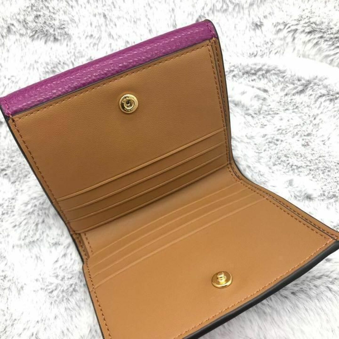 ⭐COACH⭐コーチ⭐新品 折財布 紫パープル 花柄