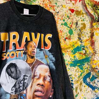 Travis Scott × McDonald's ロンT ブラック［XL］