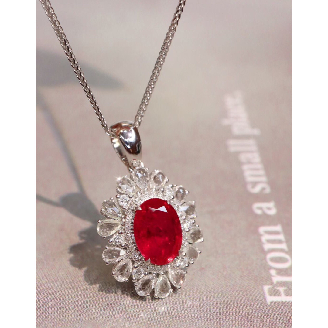 天然 ルビー ダイヤモンド  ペンダントトップ 1.05ct k18 ¥